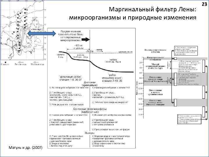 Маргинальный фильтр Лены: микроорганизмы и природные изменения Матуль и др. (2007) 23 