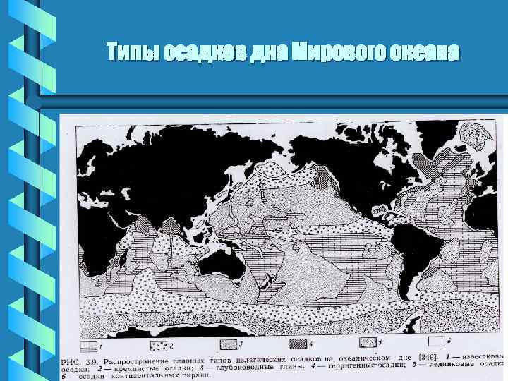 Типы осадков дна Мирового океана 