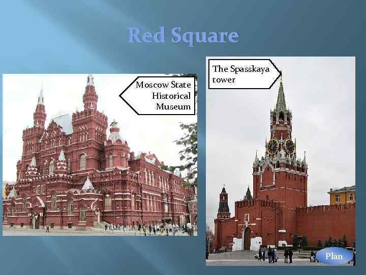 Red Square Moscow State Historical Museum The Spasskaya tower Plan 