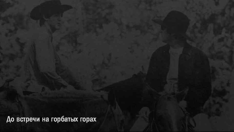 До встречи на горбатых горах 