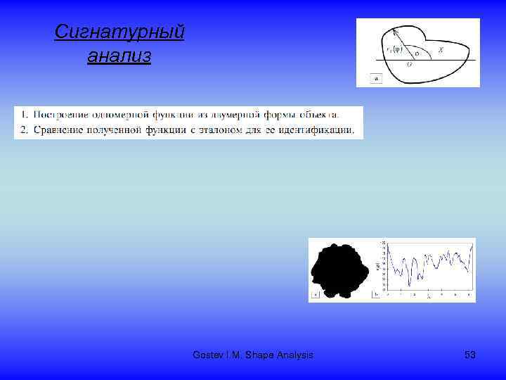Сигнатурный анализ Gostev I. M. Shape Analysis 53 