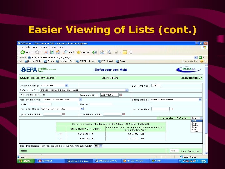 Easier Viewing of Lists (cont. ) 10 