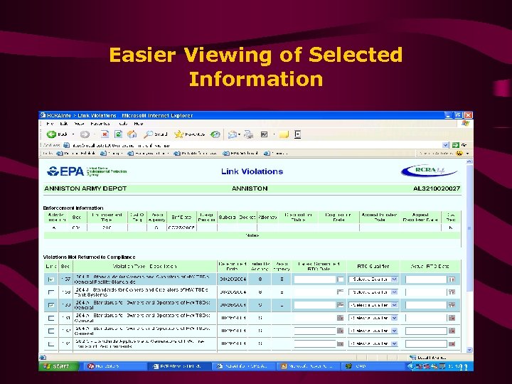 Easier Viewing of Selected Information 11 