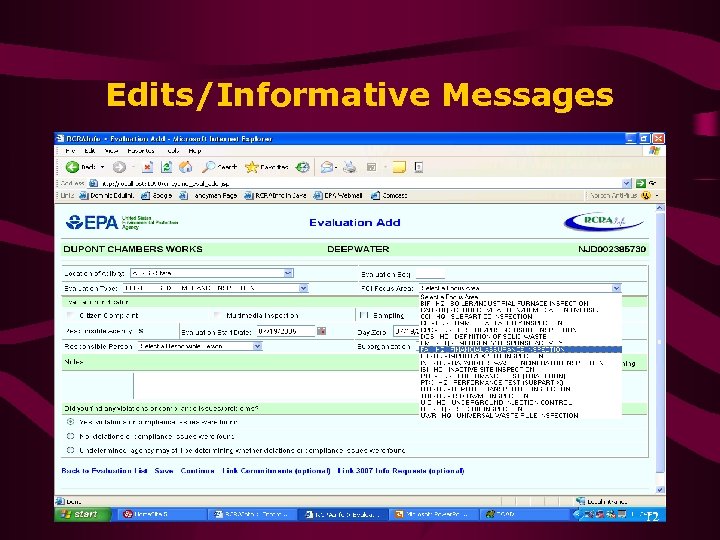 Edits/Informative Messages 12 