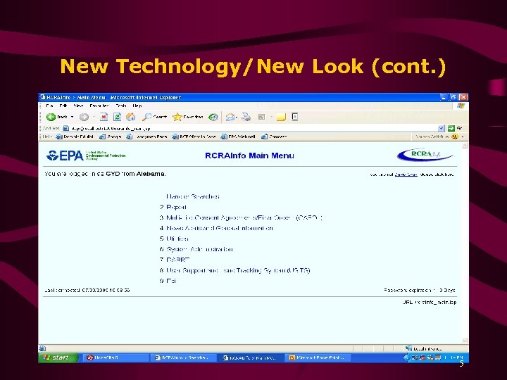 New Technology/New Look (cont. ) 5 