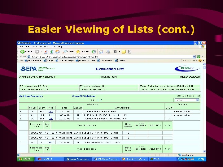 Easier Viewing of Lists (cont. ) 9 