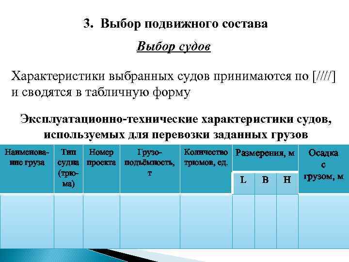 Качественный показатели подвижного состава. Методы выбора подвижного состава. Выбор подвижного состава для перевозки грузов. Технические характеристики подвижного состава.