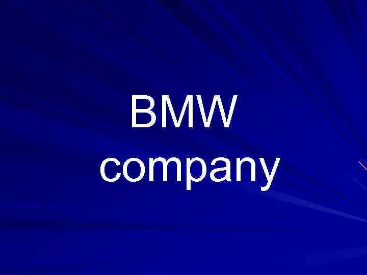 BMW company 