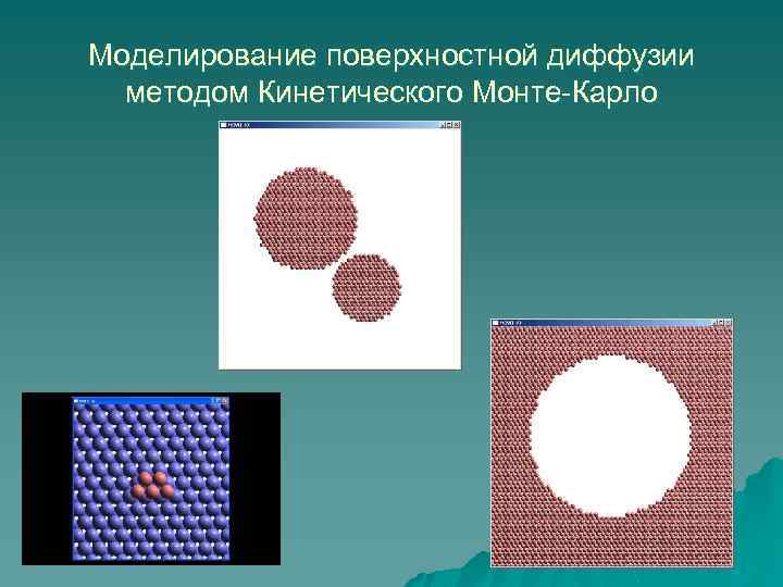 Моделирование поверхностной диффузии методом Кинетического Монте-Карло 