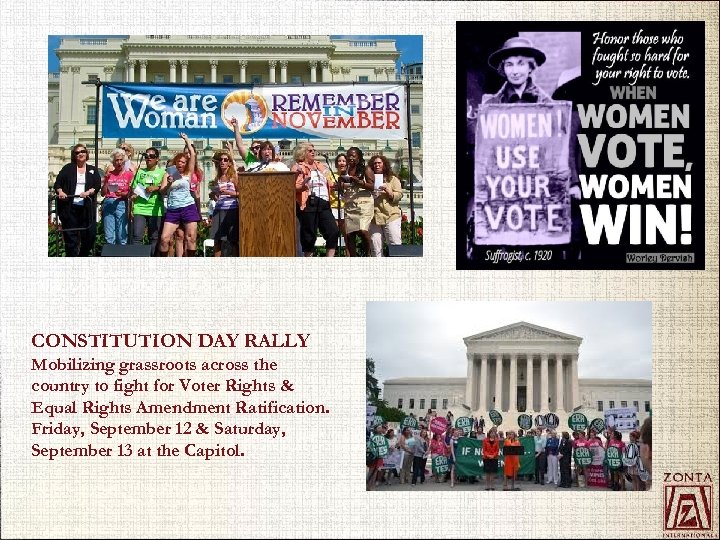 CONSTITUTION DAY RALLY Mobilizing grassroots across the country to fight for Voter Rights &