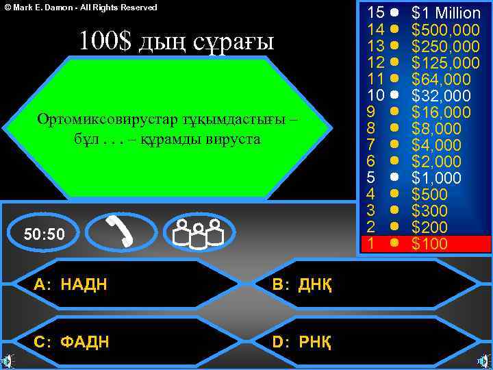 © Mark E. Damon - All Rights Reserved 100$ дың сұрағы Ортомиксовирустар тұқымдастығы –