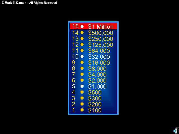 © Mark E. Damon - All Rights Reserved 15 14 13 12 11 10