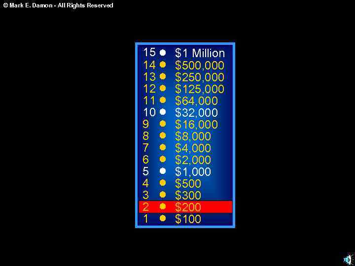 © Mark E. Damon - All Rights Reserved 15 14 13 12 11 10