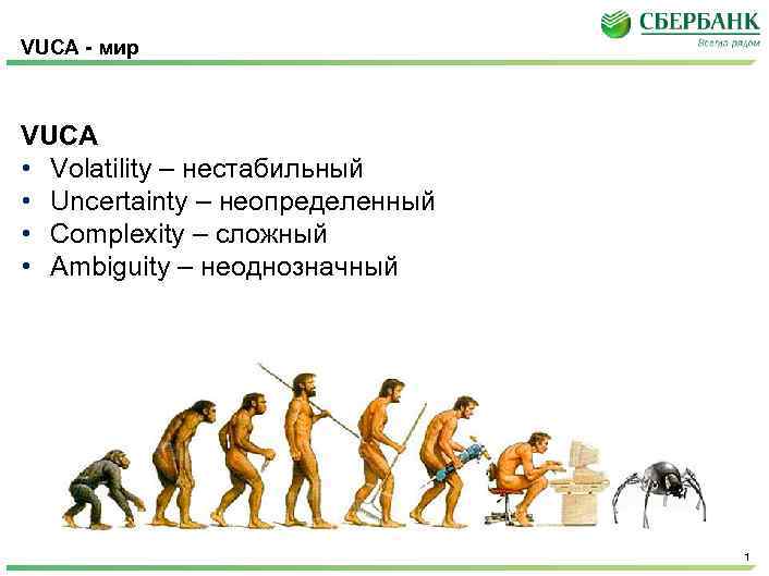 VUCA - мир VUCA • Volatility – нестабильный • Uncertainty – неопределенный • Complexity