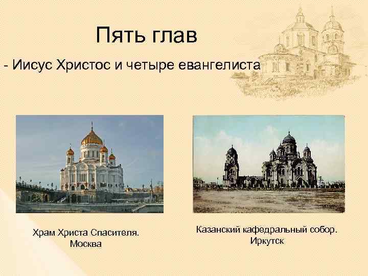 Пять глав - Иисус Христос и четыре евангелиста Храм Христа Спасителя. Москва Казанский кафедральный