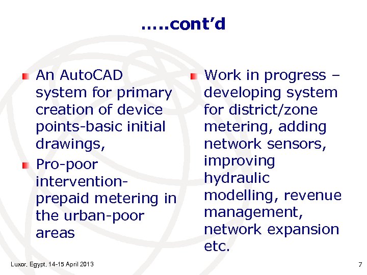 …. . cont’d An Auto. CAD system for primary creation of device points-basic initial