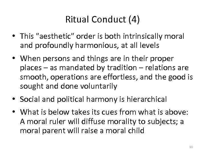 Ritual Conduct (4) • This 