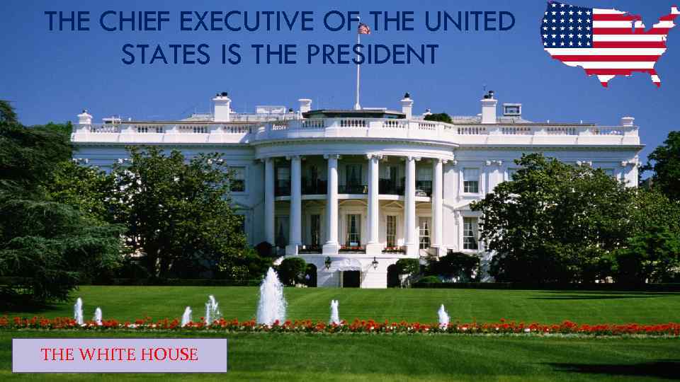 THE CHIEF EXECUTIVE OF THE UNITED STATES IS THE PRESIDENT THE WHITE HOUSE 