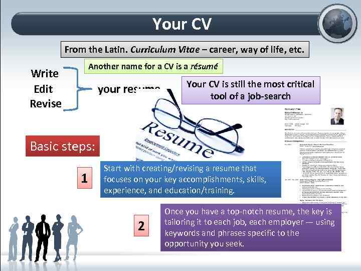 Your CV From the Latin. Curriculum Vitae – career, way of life, etc. Another