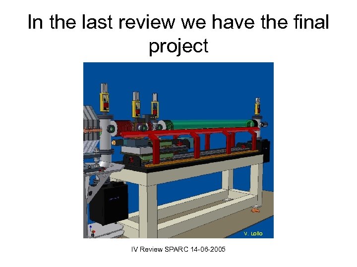 In the last review we have the final project V. Lollo IV Review SPARC