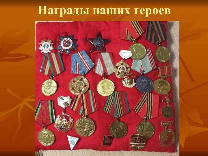 Награды наших героев 