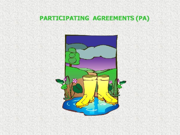 PARTICIPATING AGREEMENTS (PA) 