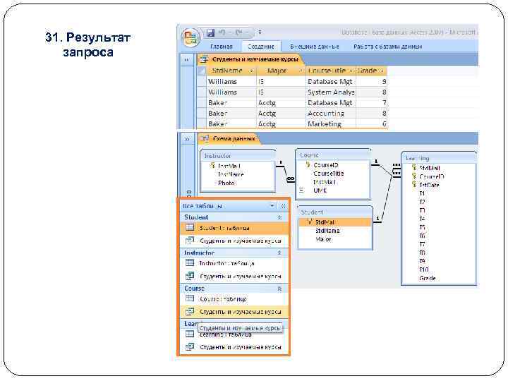 31. Результат запроса 