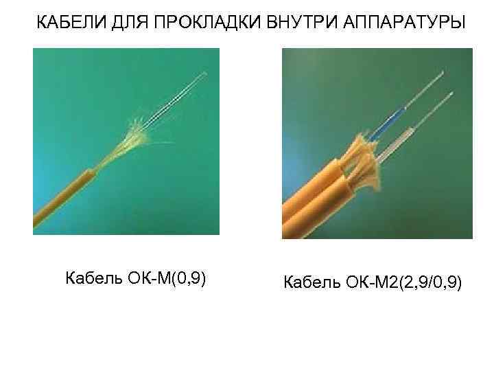КАБЕЛИ ДЛЯ ПРОКЛАДКИ ВНУТРИ АППАРАТУРЫ Кабель ОК-М(0, 9) Кабель ОК-М 2(2, 9/0, 9) 