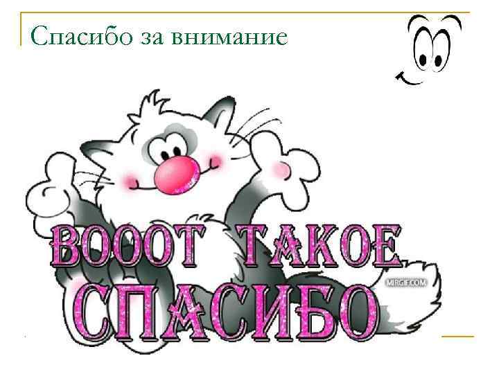 Спасибо за внимание 