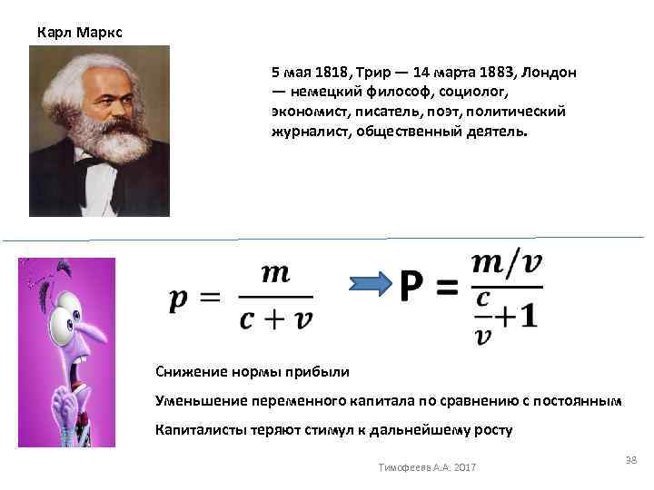 Карл Маркс 5 мая 1818, Трир — 14 марта 1883, Лондон — немецкий философ,