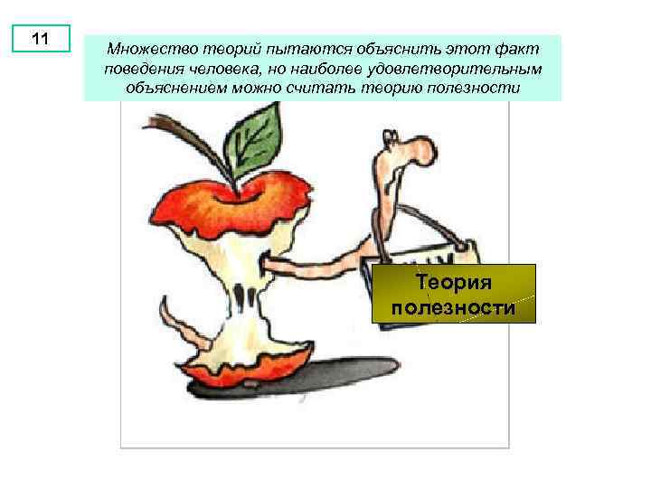 11 Множество теорий пытаются объяснить этот факт поведения человека, но наиболее удовлетворительным объяснением можно