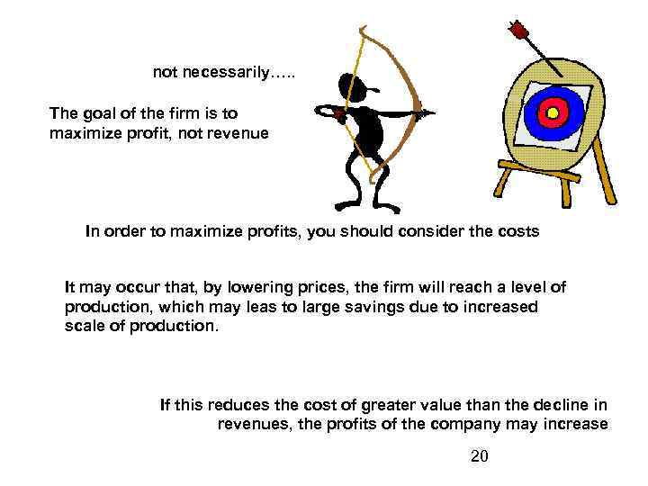 not necessarily…. . The goal of the firm is to maximize profit, not revenue