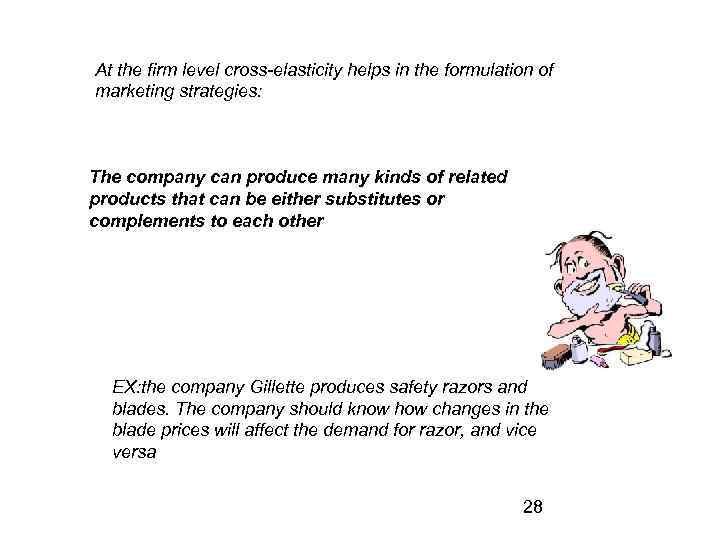 At the firm level cross-elasticity helps in the formulation of marketing strategies: The company