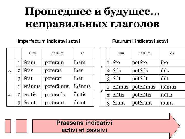 Спряжения в латинском