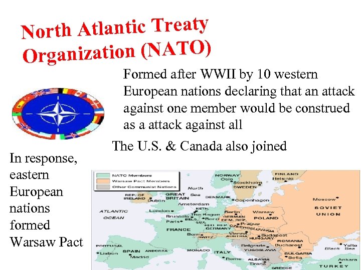 Atlantic Treaty North ization (NATO) Organ Formed after WWII by 10 western European nations