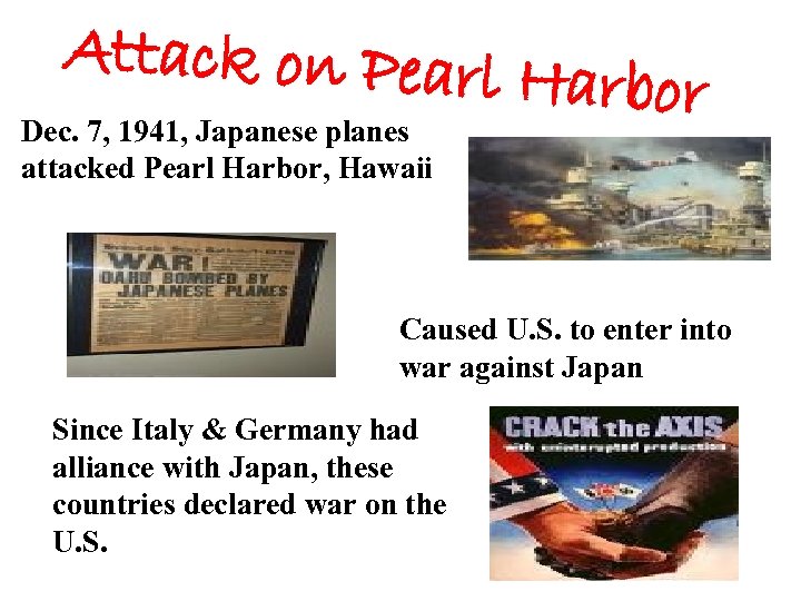 Attack on Pearl H Dec. 7, 1941, Japanese planes attacked Pearl Harbor, Hawaii arbor