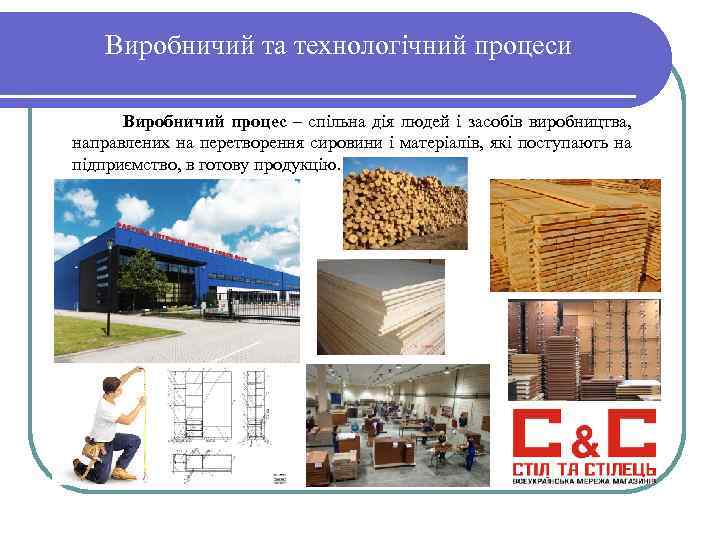 Виробничий та технологічний процеси Виробничий процес – спільна дія людей і засобів виробництва, направлених