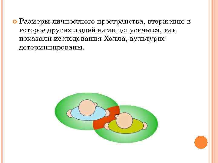  Размеры личностного пространства, вторжение в которое других людей нами допускается, как показали исследования