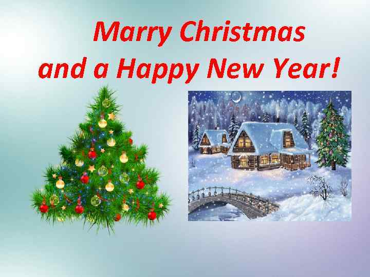 Marry Christmas and a Happy New Year! 