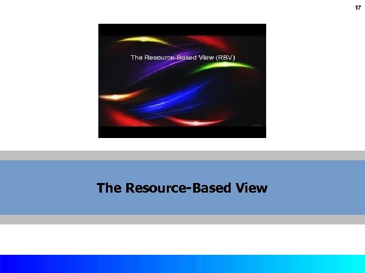 17 The Resource-Based View Copyright © 2017 by Mc. Graw-Hill Education. This is proprietary