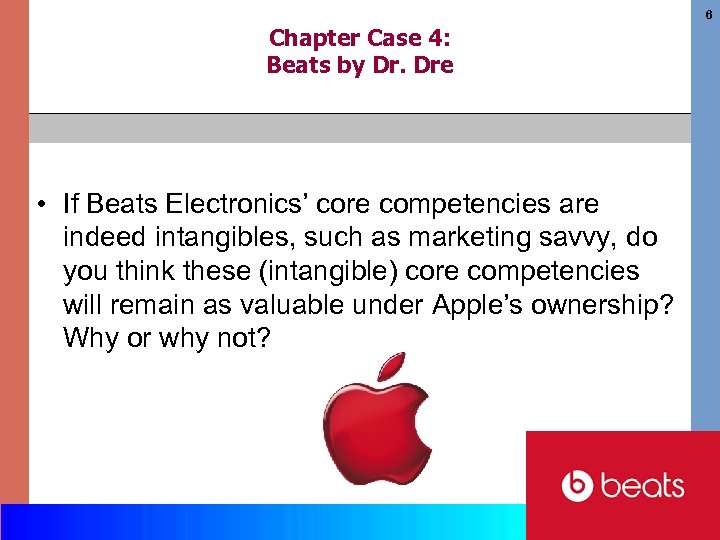 6 Chapter Case 4: Beats by Dr. Dre • If Beats Electronics’ core competencies