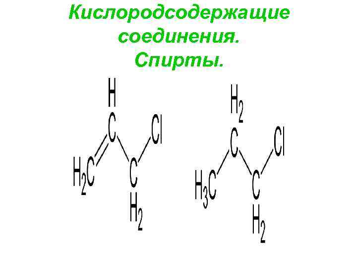 Кислородсодержащие соединения. Спирты. 