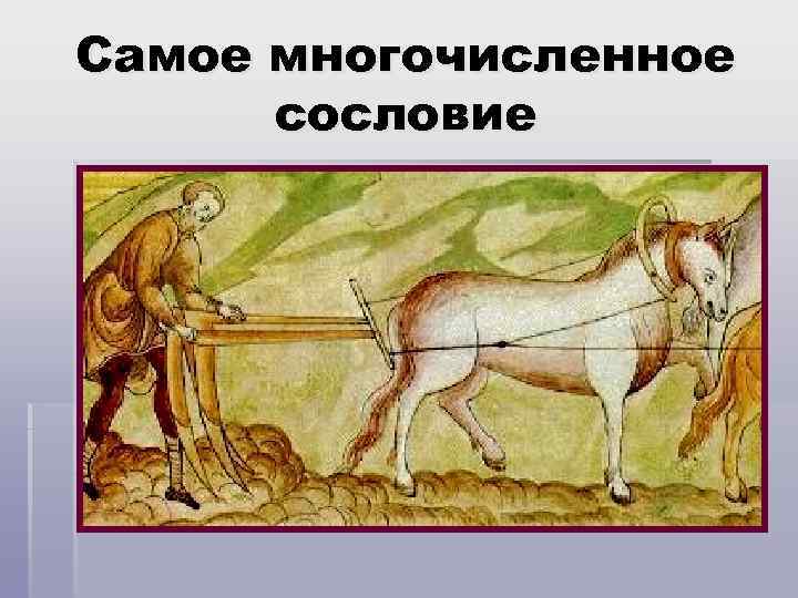Самое многочисленное сословие 