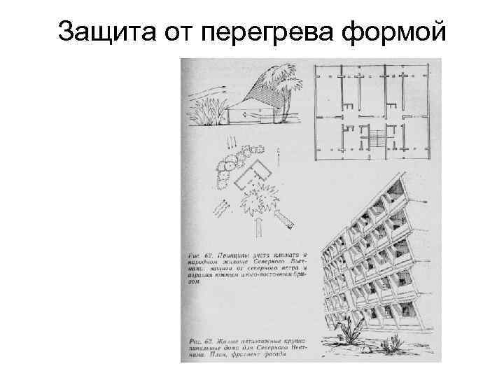 Защита от перегрева формой здания 