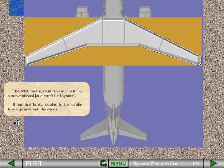 The A 320 fuel system is very much like a conventional jet aircraft fuel