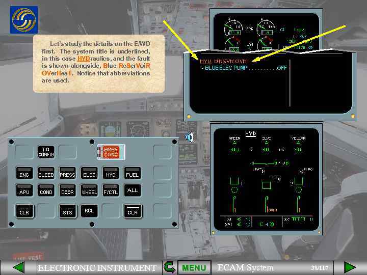 Let’s study the details on the E/WD first. The system title is underlined, in