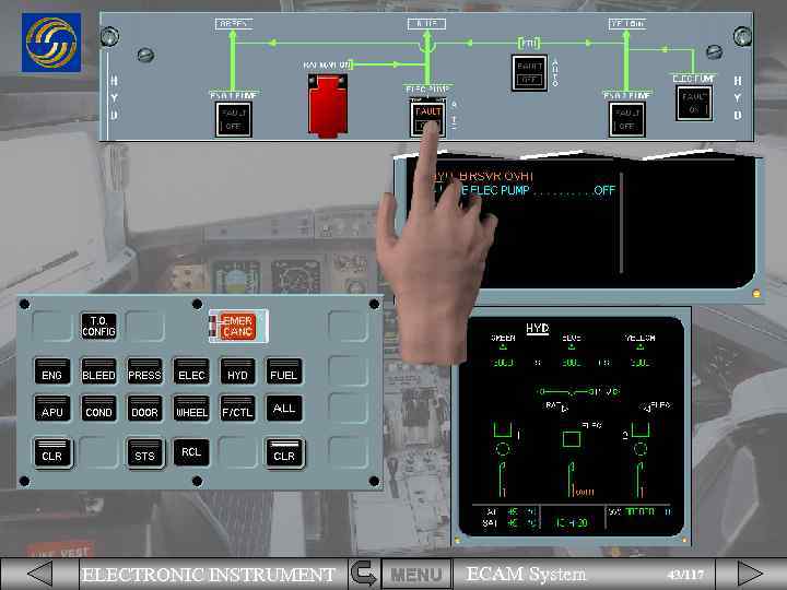 ELECTRONIC INSTRUMENT MENU ECAM System 43/117 