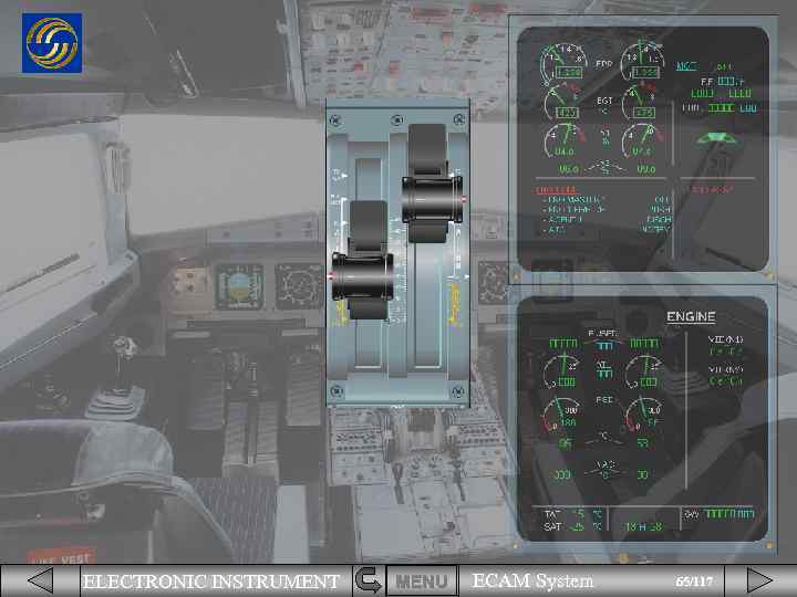 ELECTRONIC INSTRUMENT MENU ECAM System 65/117 