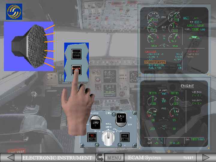 ELECTRONIC INSTRUMENT MENU ECAM System 71/117 