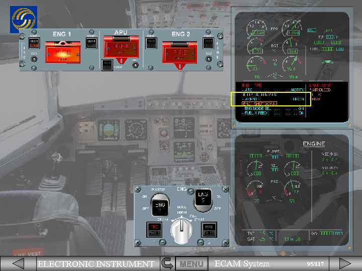 ELECTRONIC INSTRUMENT MENU ECAM System 95/117 